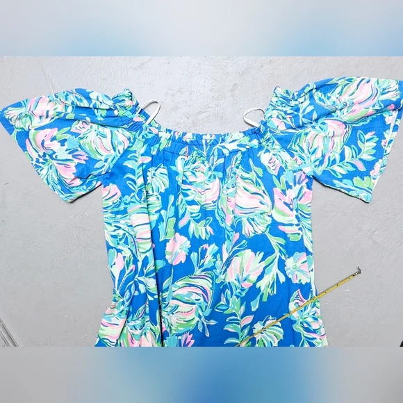 Lilly Pulitzer Blue and Pink Floral Maxi Dress - Picture 10 of 10